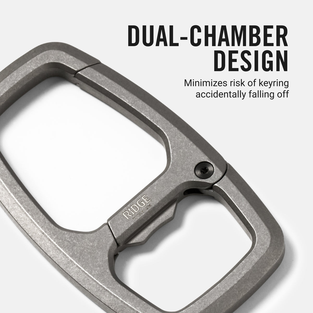 Dual Chamber Carabiner - Stonewashed Titanium - Image 5