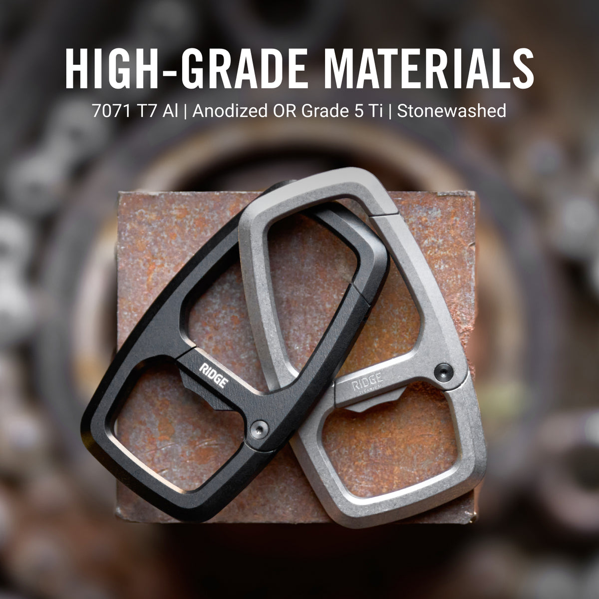 Dual Chamber Carabiner - Stonewashed Titanium - Image 6