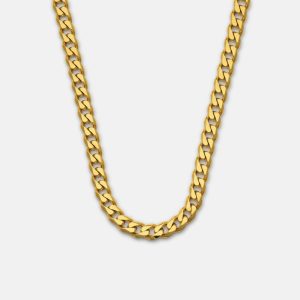 5mm Curb Chain - 18K Gold - 20"