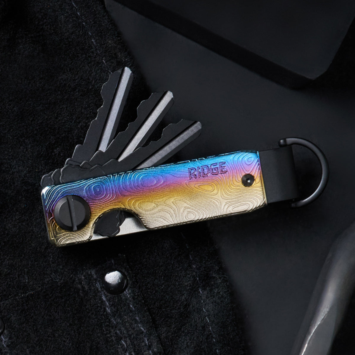 Ridge KeyCase - Burnt Damascus - Image 4