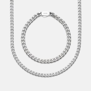 Curb Chain Kit - Platinum - Medium