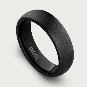 6mm Rounded Ring Set - Royal Black