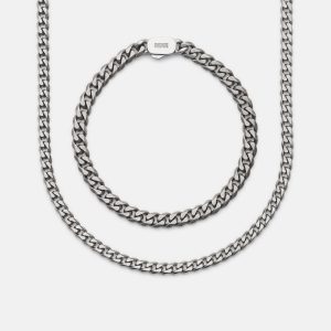 Curb Chain Kit - Titanium - Large