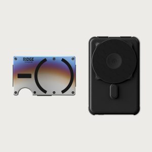 Ridge Wallet for MagSafe + Power Bank - Burnt Titanium + Matte Black