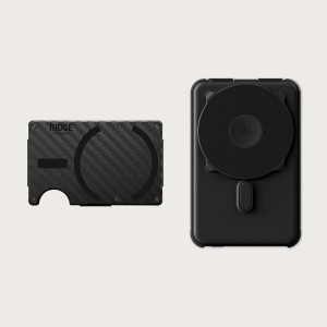 Ridge Wallet for MagSafe + Power Bank - Carbon Fiber 3K + Matte Black