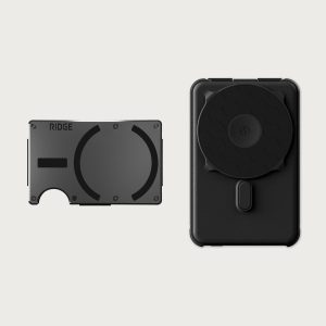 Ridge Wallet for MagSafe + Power Bank - Gunmetal + Matte Black
