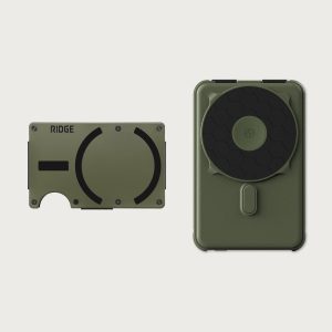 Ridge Wallet for MagSafe + Power Bank - Matte Olive