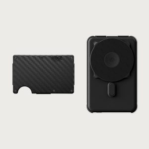 Ridge Wallet + Power Bank - Carbon Fiber 3K + Matte Black
