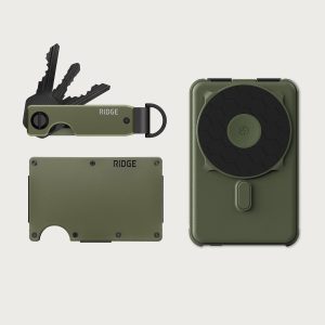 Ridge Wallet + Power Bank + KeyCase - Matte Olive