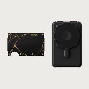 Ridge Wallet + Power Bank - Kintsugi - Black + Matte Black