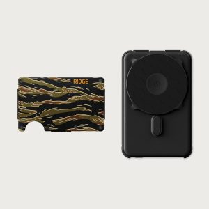 Ridge Wallet + Power Bank - Tiger Stripe + Matte Black